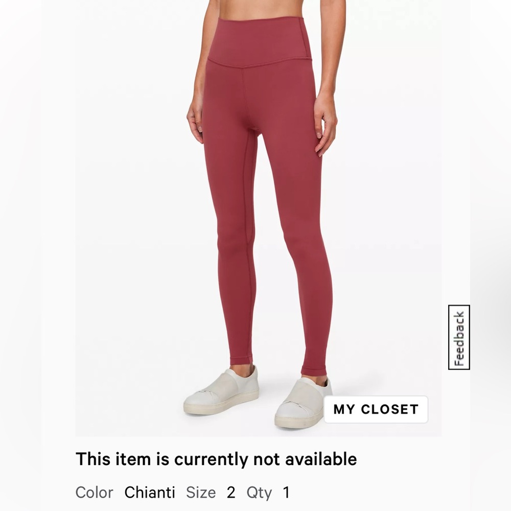 Lululemon align pant Chianti size 2